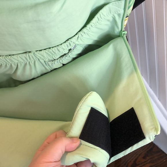 PETUNIA PICKLE BOTTOM Green Yellow Floral Backpack Adjust Crossbody Baby Bag - Picture 9 of 17